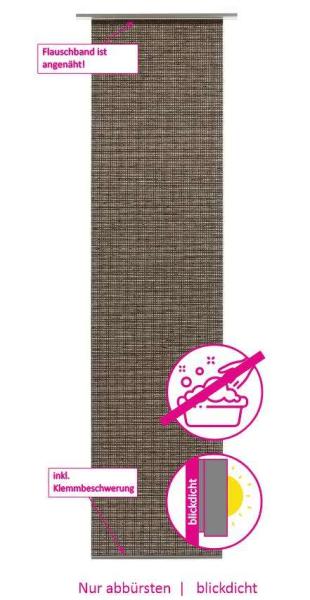 Dekor teak  Gardinia weiß/grau Gardinia Flächenvorhang von Gardinen-for-life Tolle Optik